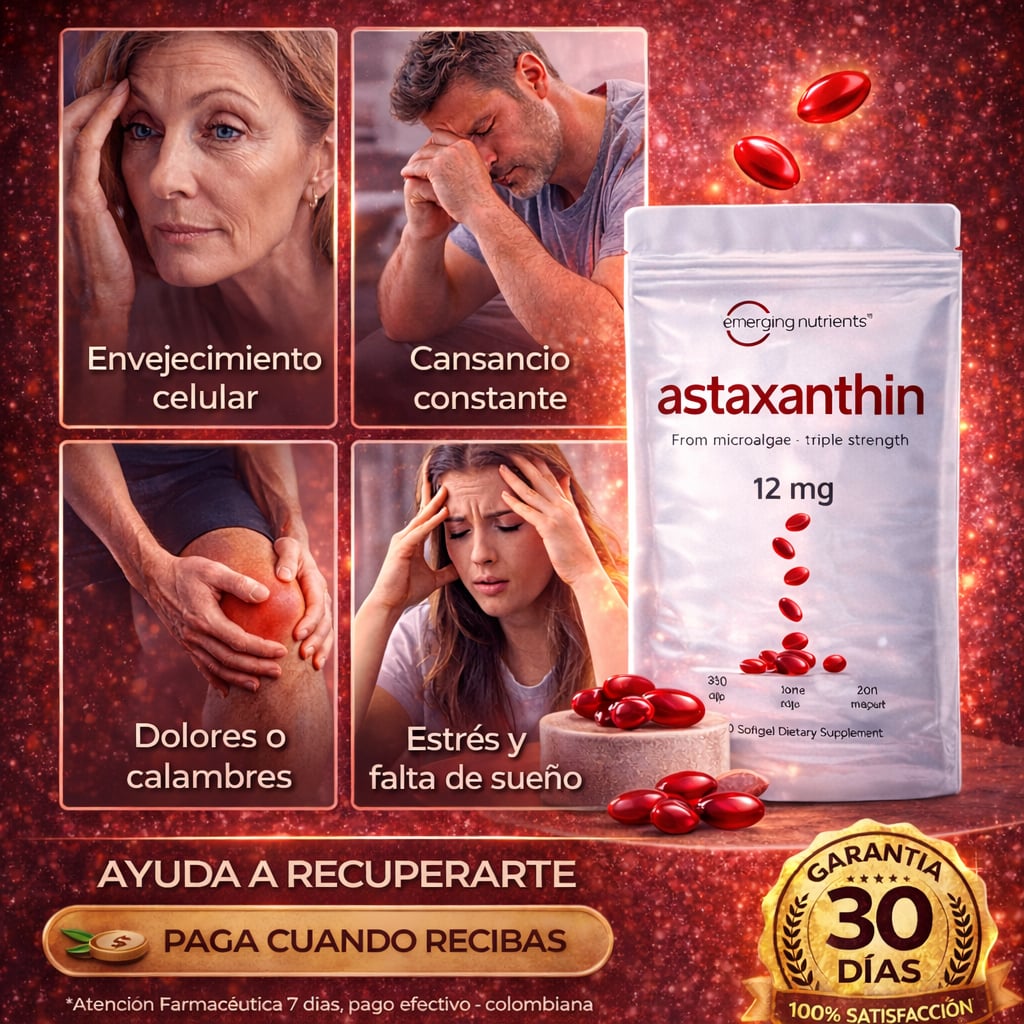 Astaxanthin 12 mg de Microingredients® Cuida tu piel, ojos y células desde hoy con protección antioxidante avanzada