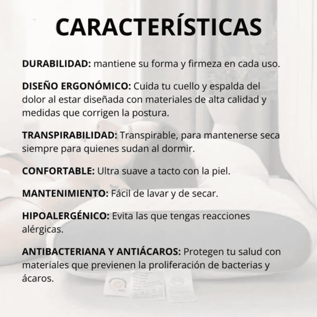 DELUXE ERGONOMIC PLUS Almohada Ortopedica 3d Con Alineación Cervical Perfecta