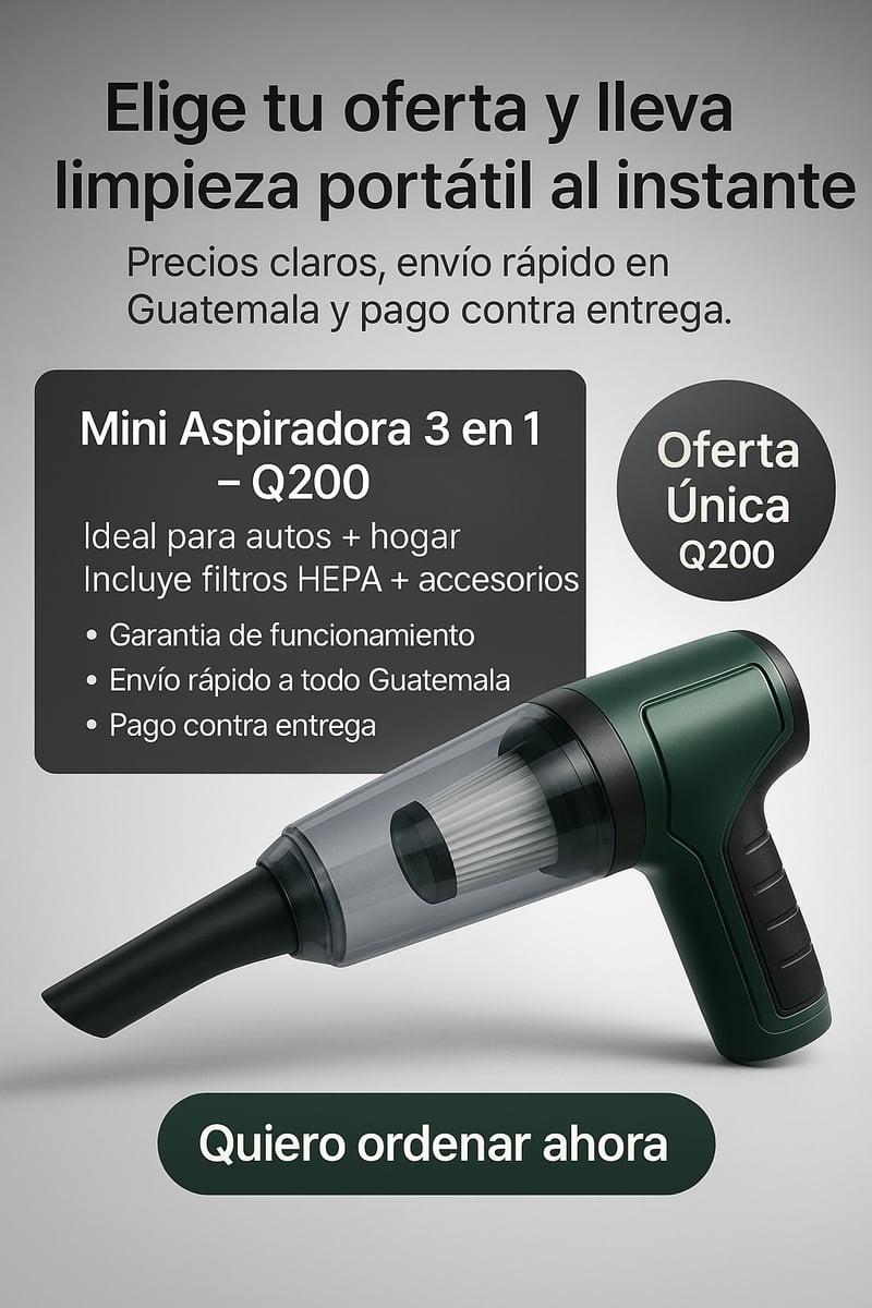 MINI ASPIRADORA PORTÁTIL™ 3 EN 1 USB + ENVÍO GRATIS