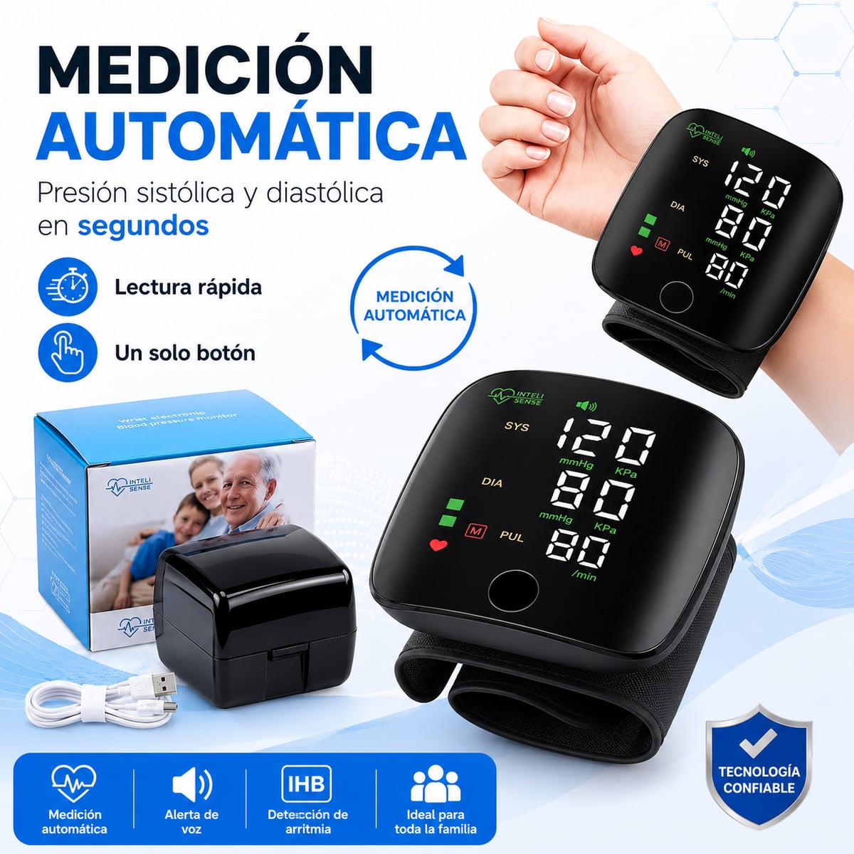 TensiCare Pro™ | Controla tu presión fácilmente desde casa