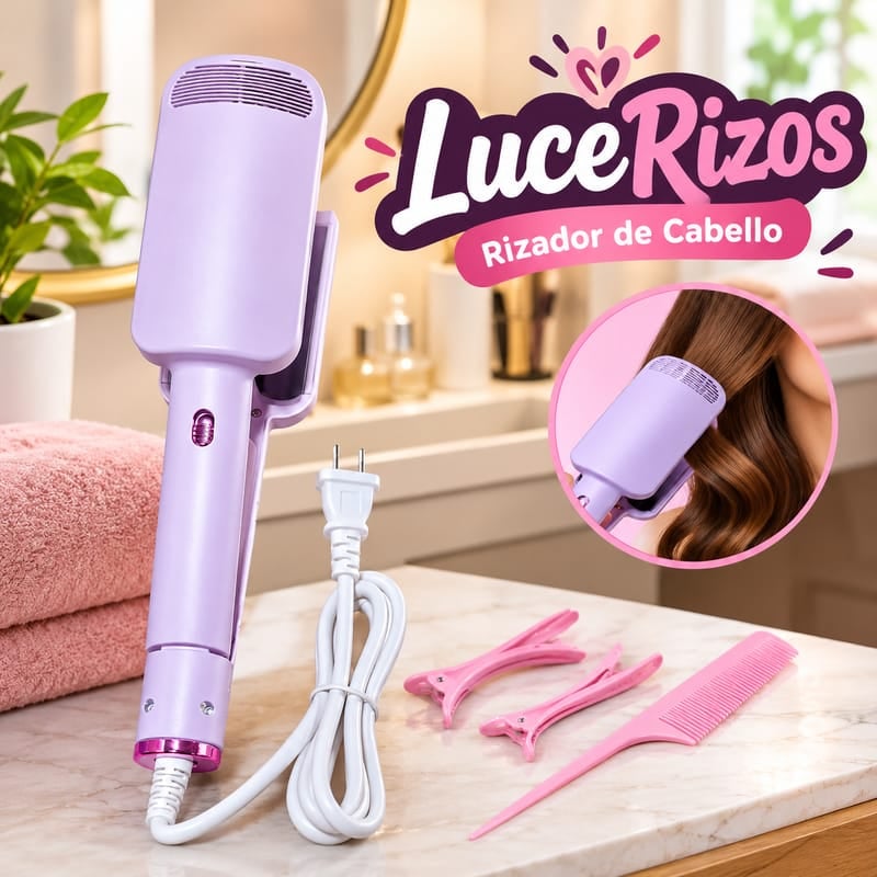 LuceRizos™ Ondas definidas, brillo natural y estilo profesional en minutos.