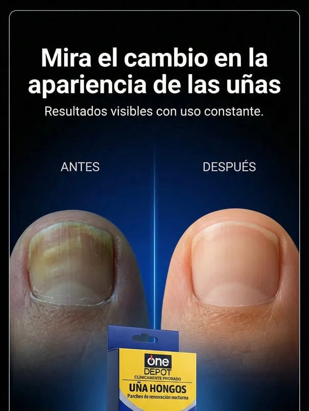 Parches Antihongos para Uñas – Mejora Visiblemente la Salud de tus Uñas Mientras Duermes en 7 días– Tratamiento Fácil, Limpio y Efectivo