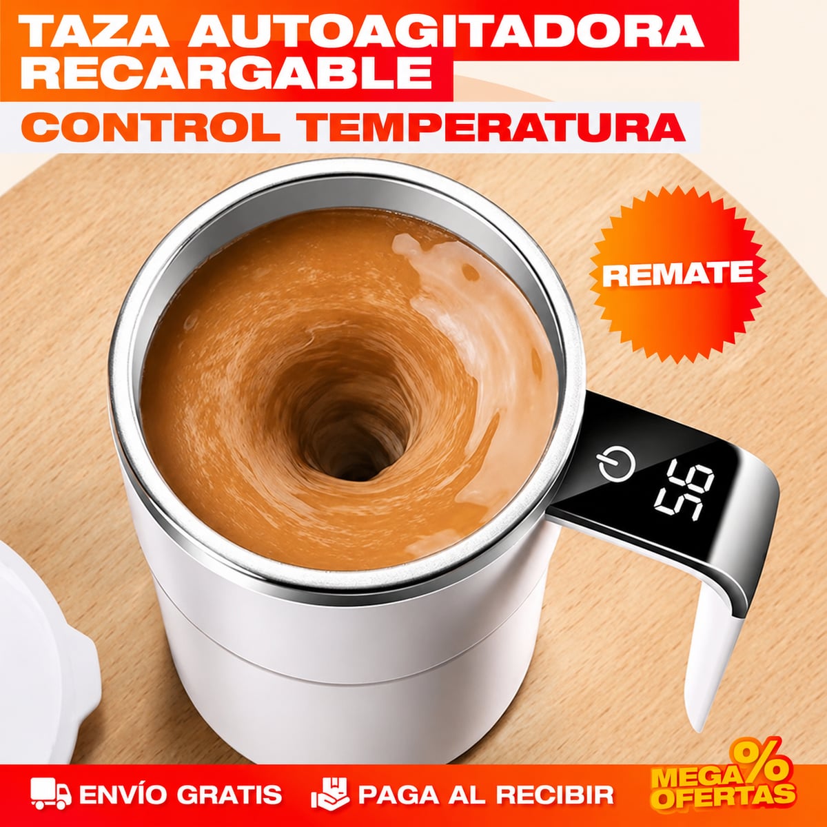 TAZA DE CAFÉ CON AGITACIÓN MAGNÉTICA