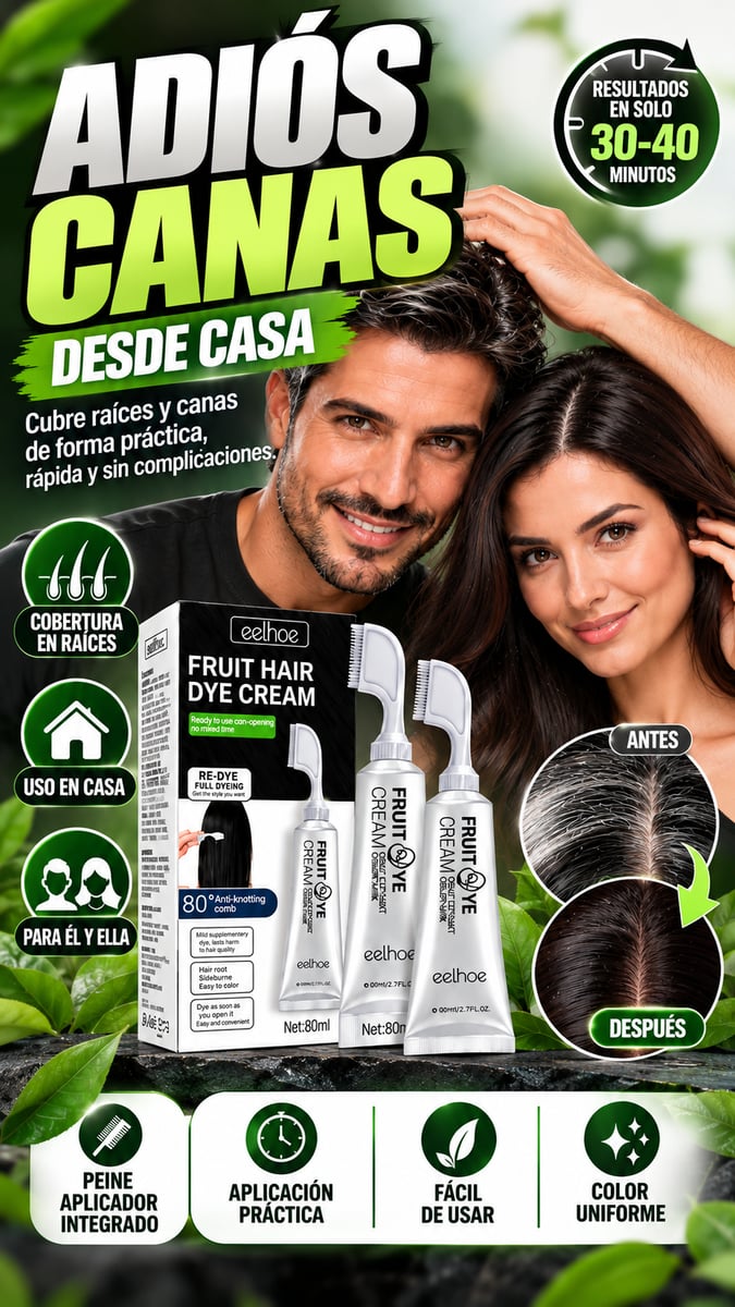Tinte EELHOE de 80 ml con peine aplicador