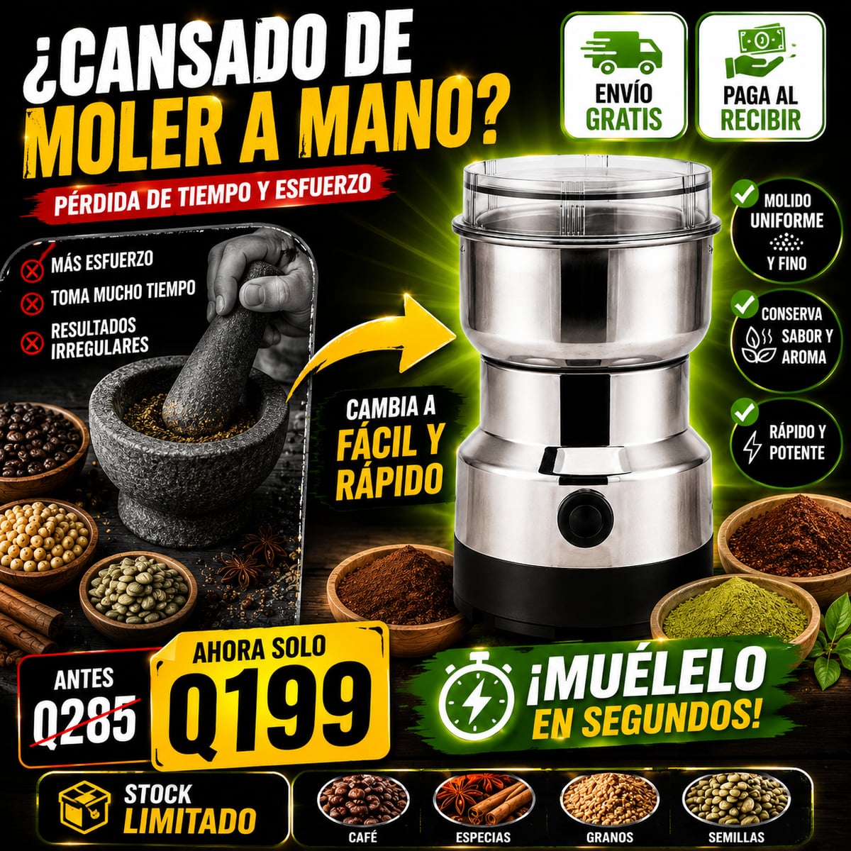 ☕🌶️ MUELE MÁS, DISFRUTA MÁS 🌾✨/PAGA AL RECIBIR