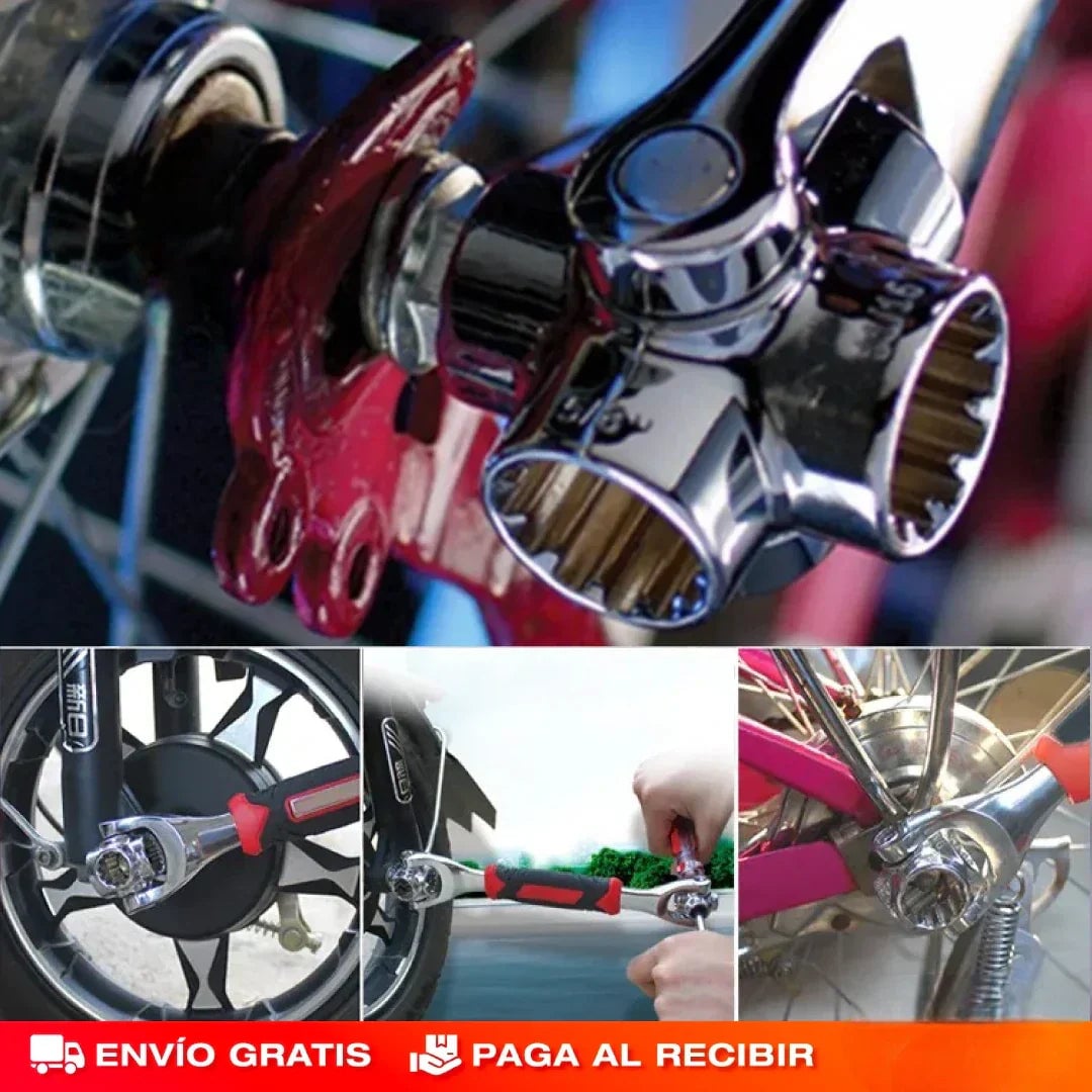 Llave Dado Universal 8 En 1 Giro 360°🔥🔧