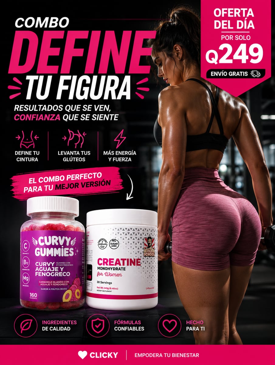 TONIFICA Y MOLDEA CON ESTA MEGA PROMO DE CREATINE MONOHIDRATE + CURVY GUMMIES😱👇+ ENVIO GRATIS 🎁