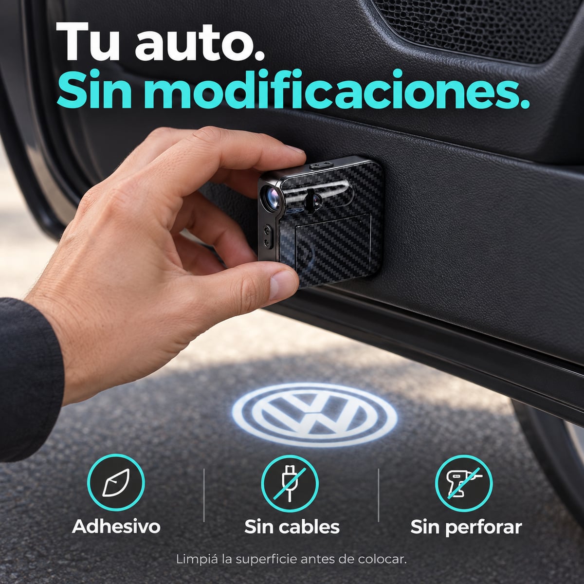 Luz Fantasma — Proyector LED de bienvenida para puerta de auto (EL PAR)