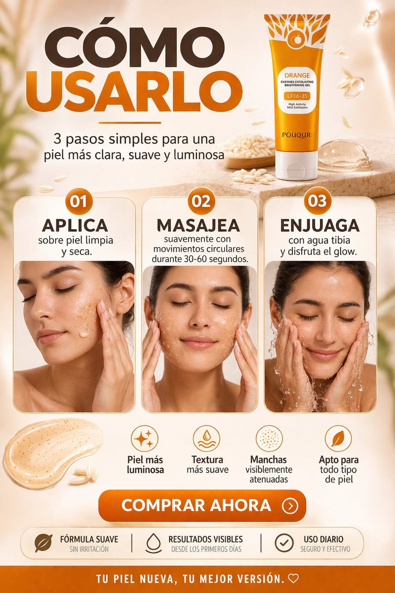 EXFOLIANTE ORANGE - ANTIMANCHAS, PIEL RADIANTE EN MINUTOS
