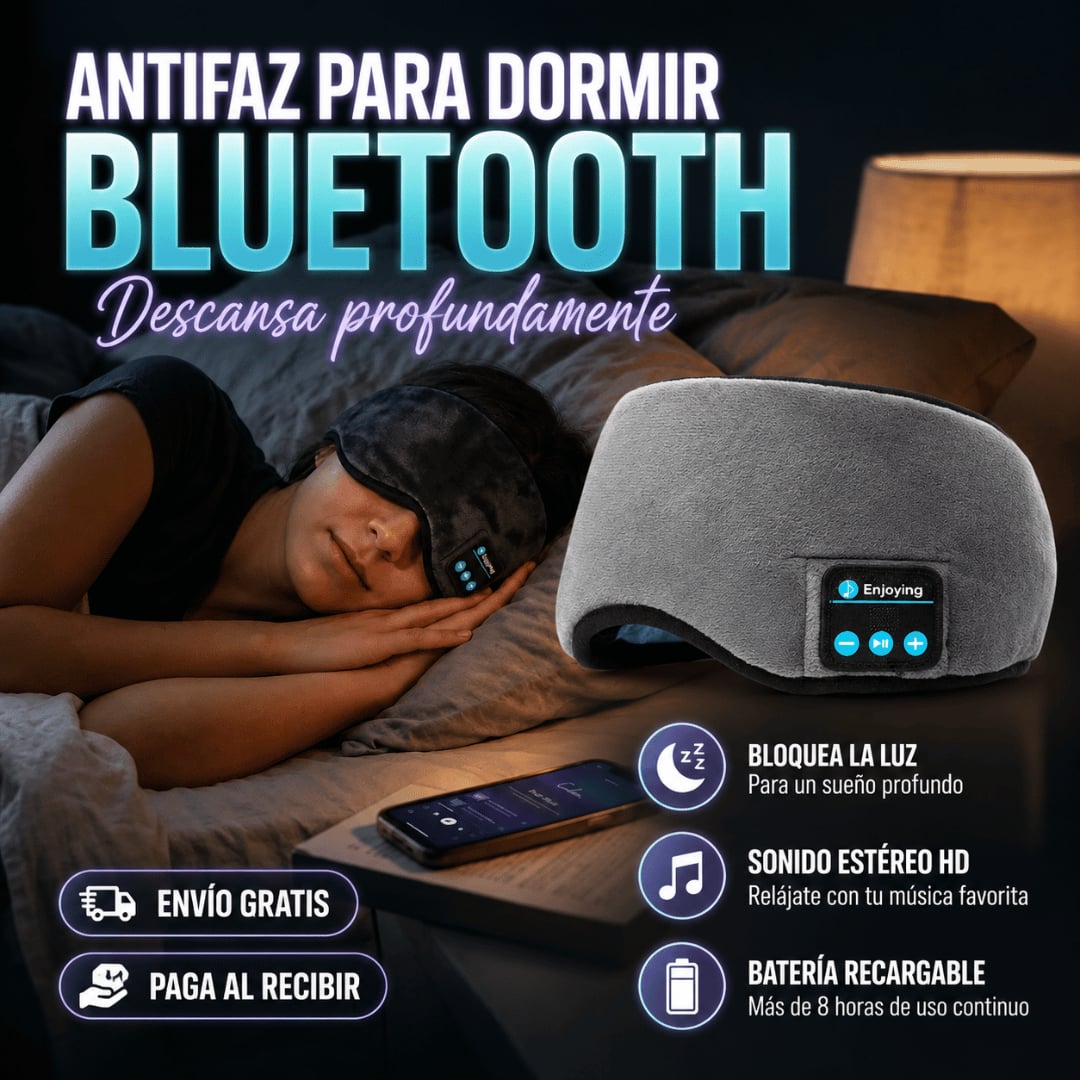 Antifaz Para Dormir con Bluetooth - Relájate y descansa mejor con sonido envolvente