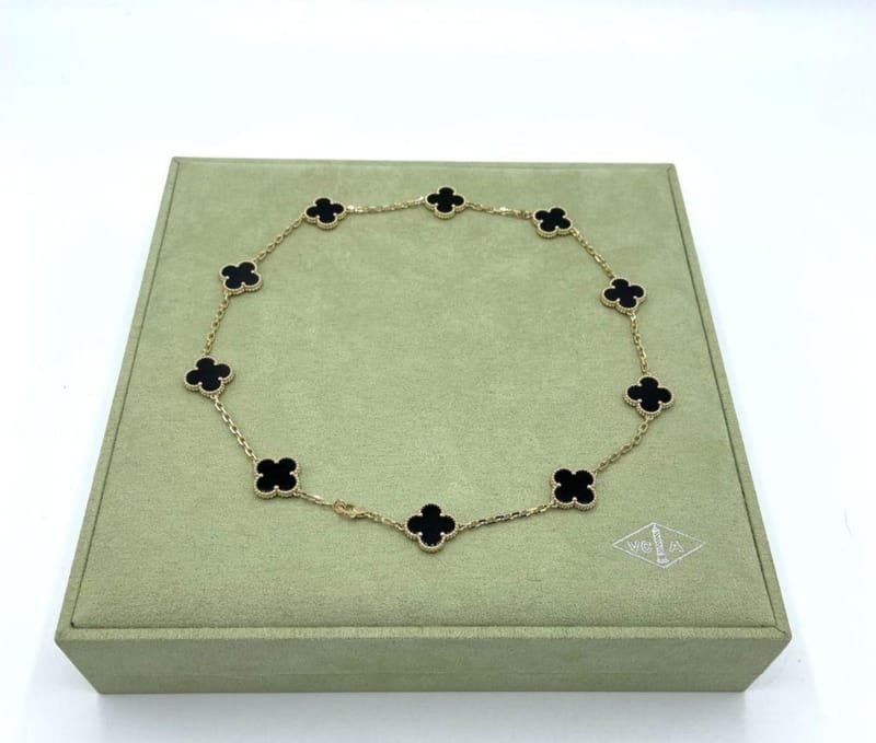 Collar Van Cleef balin Italiano de 6mm en Oro Laminado 18k con Garantía de por vida