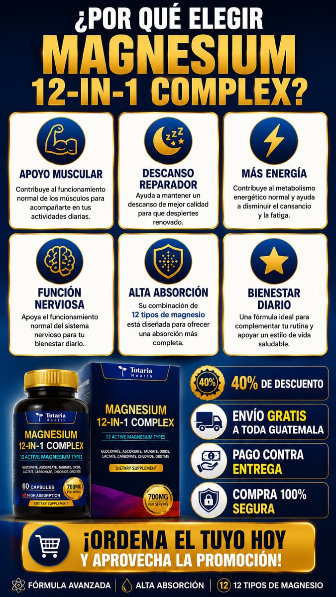 MAGNESIUM 12 EN 1 COMPLEX: La Única Fórmula con 12 Formas de Magnesio