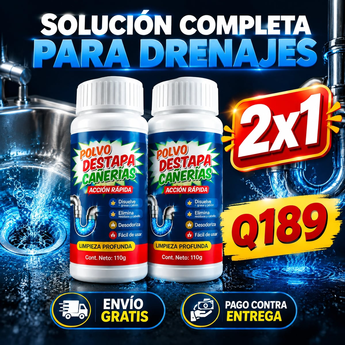 PowerPipe Clean® ¡PROMO 2X1!