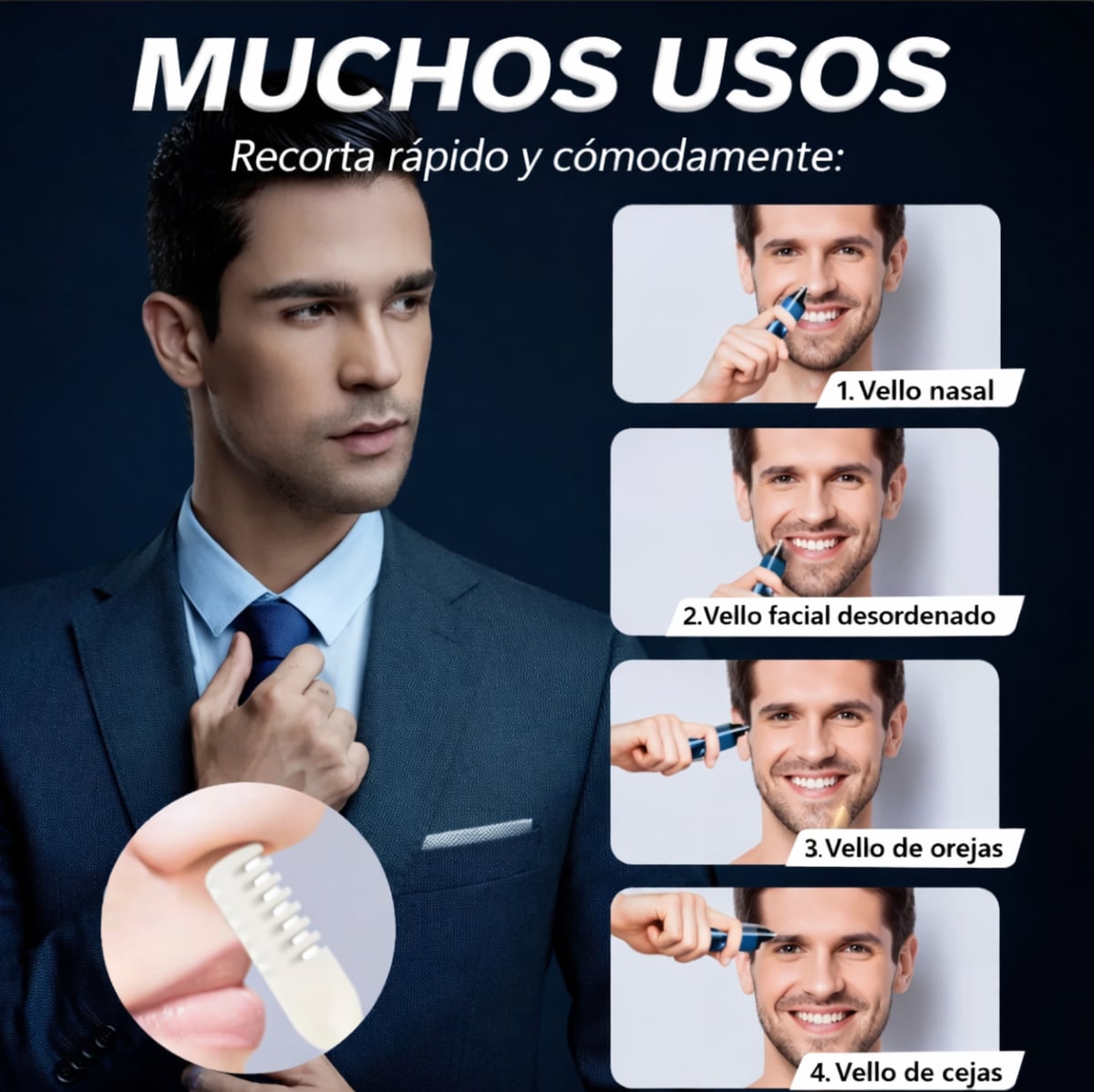 Recortadora de Vello Nasal y Oído + ENVIO GRATIS