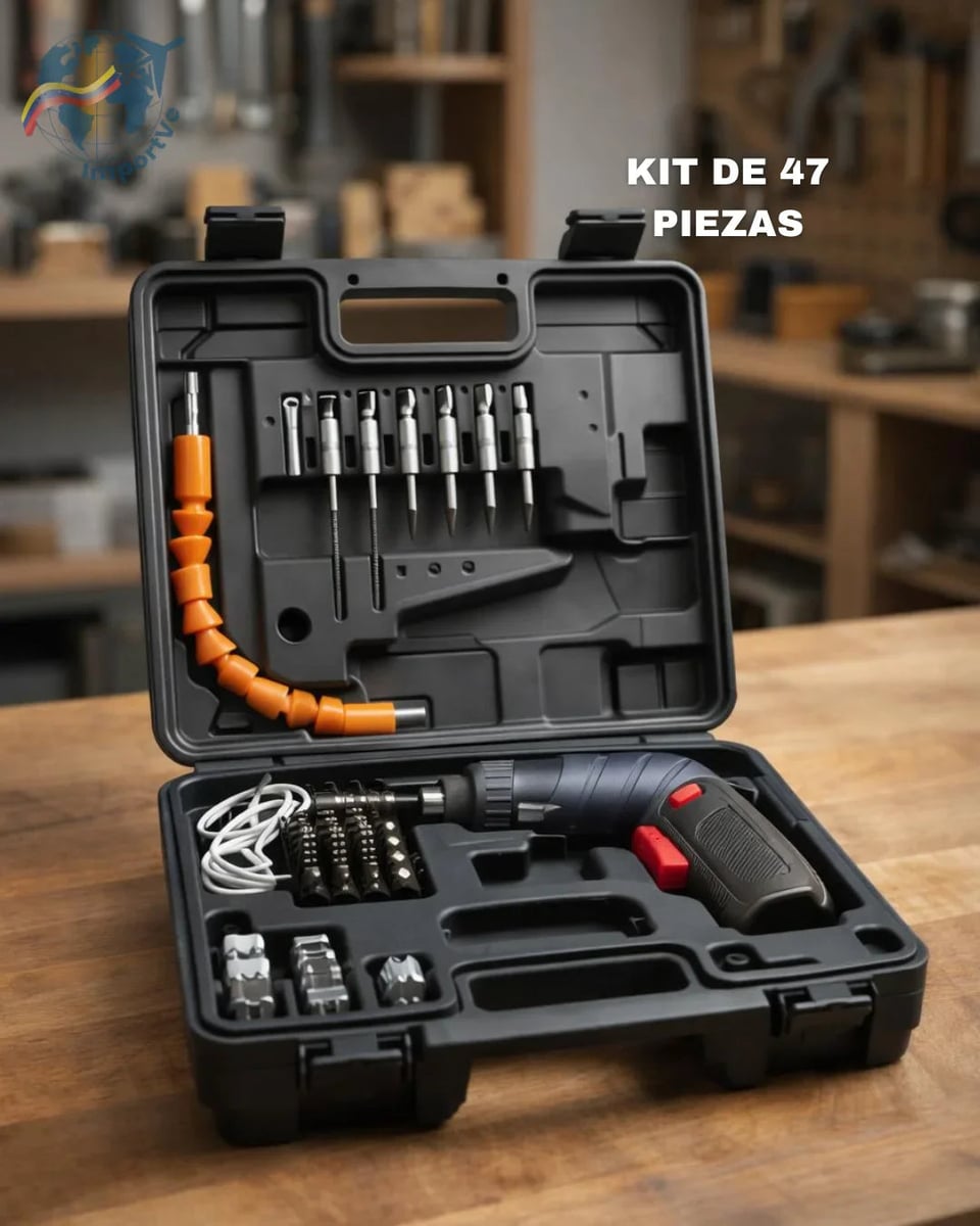 Kit Destornillador Eléctrico Recargable 47 Piezas🛠️ ⚡¡OFERTA LIQUIDACION!⚡