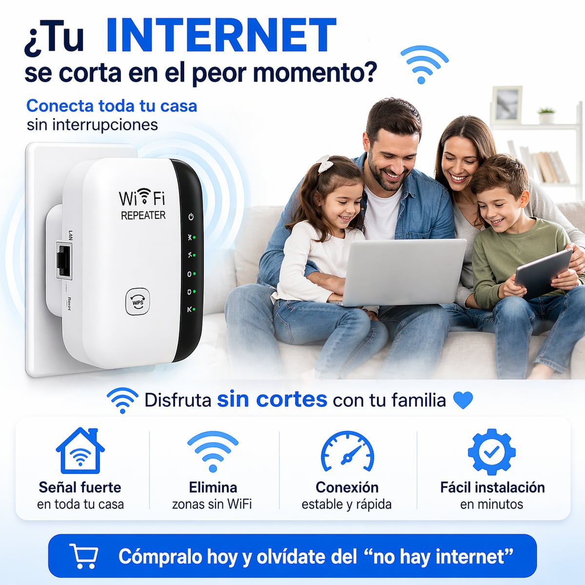 Repetidor Amplificador de señal Wifi + Envío Gratis 🎁