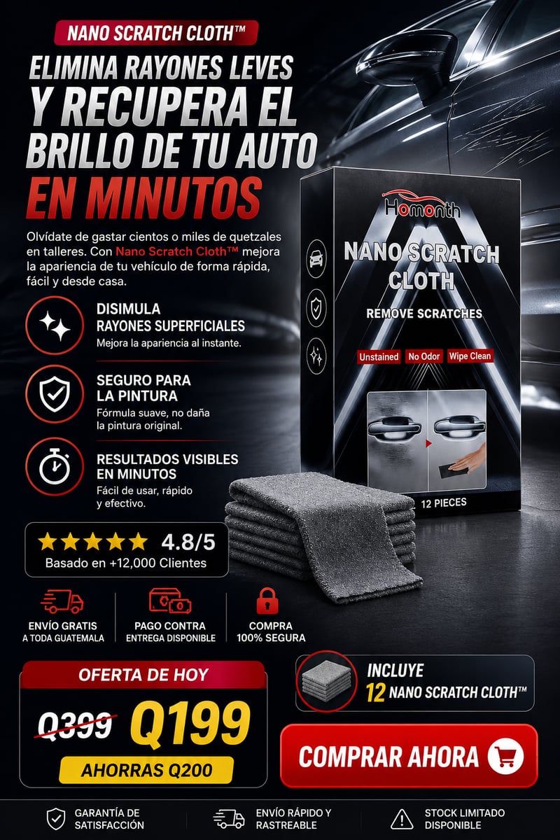 Nano Scratch Cloth™ Elimina Rayones y Recupera el Brillo de Tu Auto en Minutos