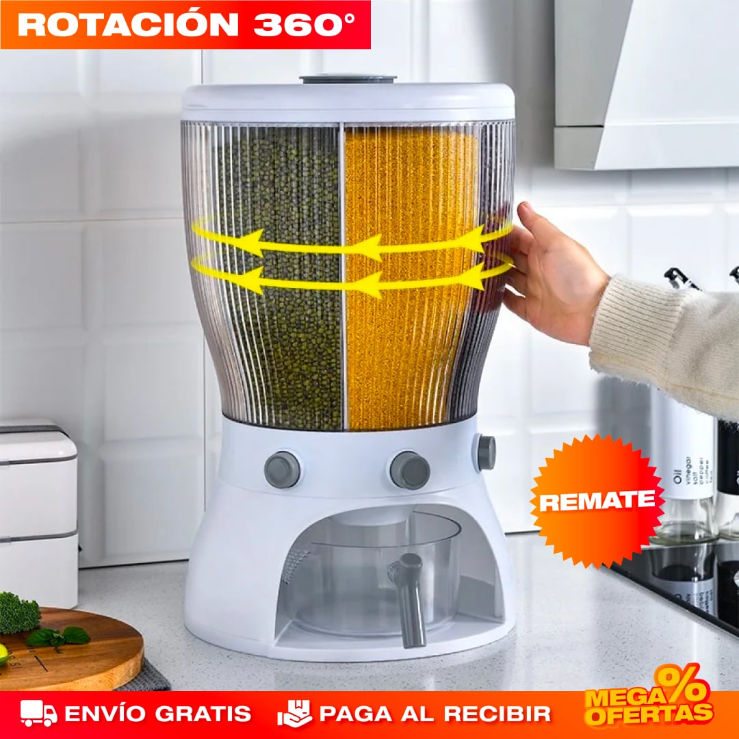 DISPENSADOR GIRATORIO DE ARROZ Y GRANOS