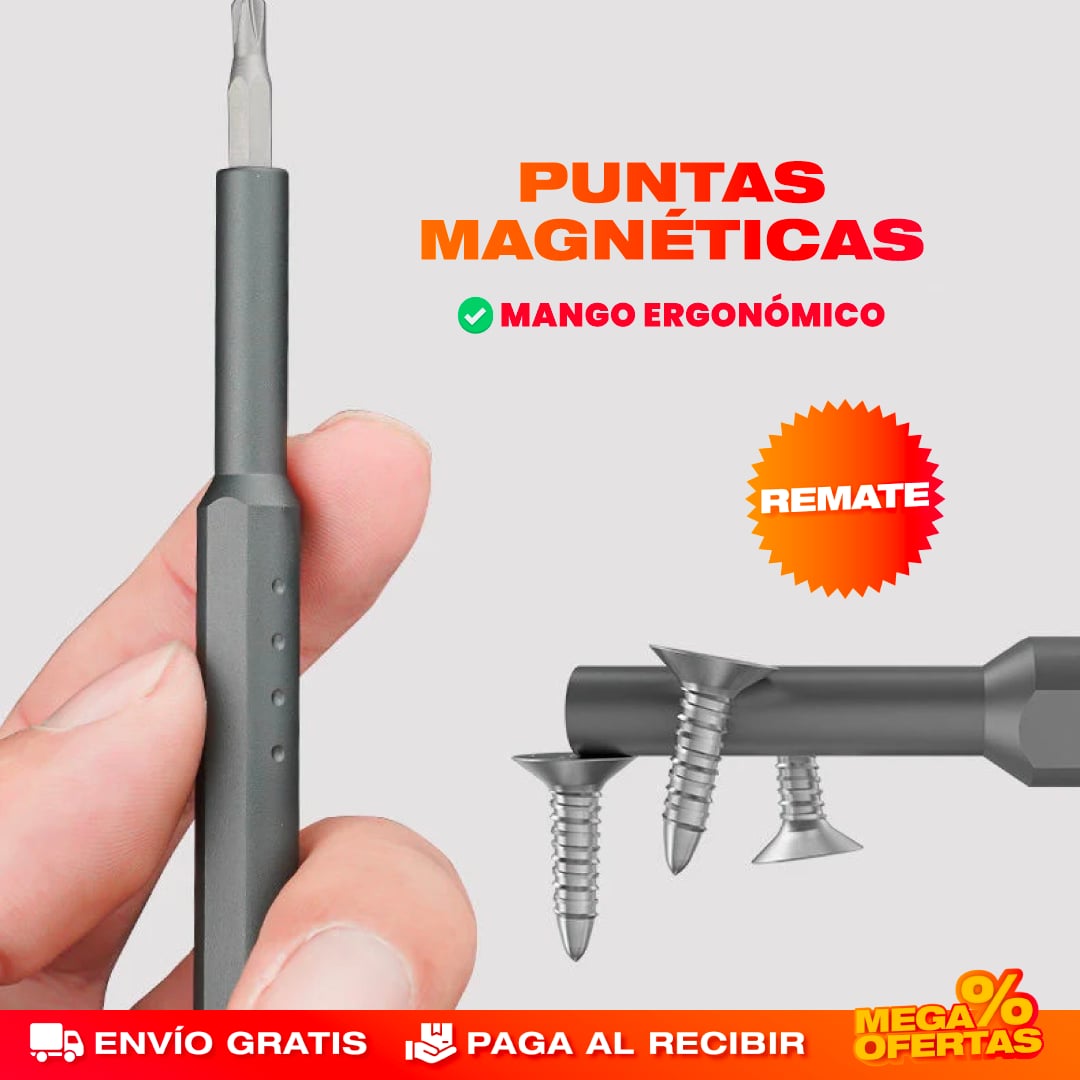 KIT MINI DESTORNILLADOR MAGNÉTICO 44 EN 1