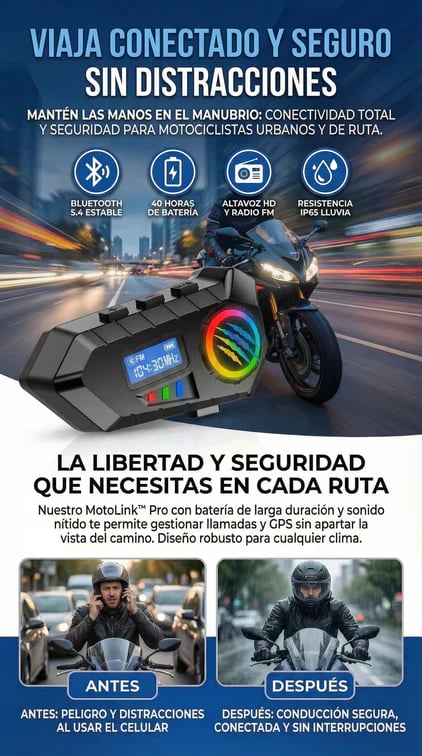AURICULAR A BLUETOOTH PARA CASCO DE MOTOS+ ENVÍO GRATIS