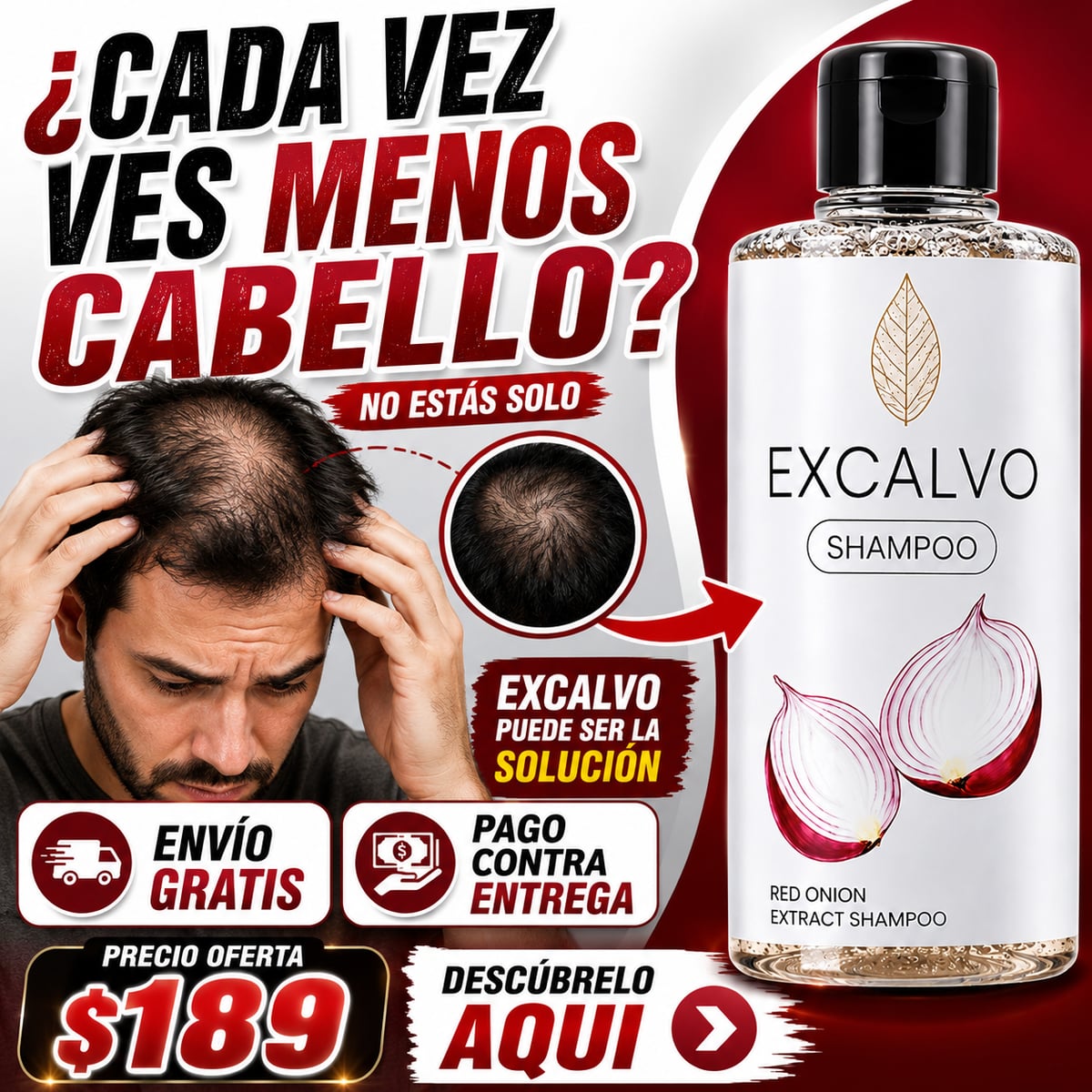 Excalvo Shampoo+ envio gratis