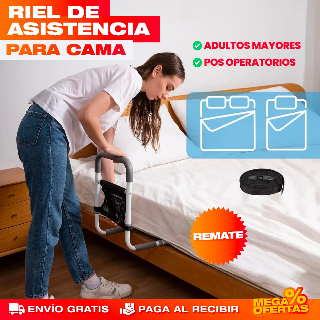 Riel de Asistencia para Cama – Levántate de la Cama Sin Ayuda y Sin Caídas
