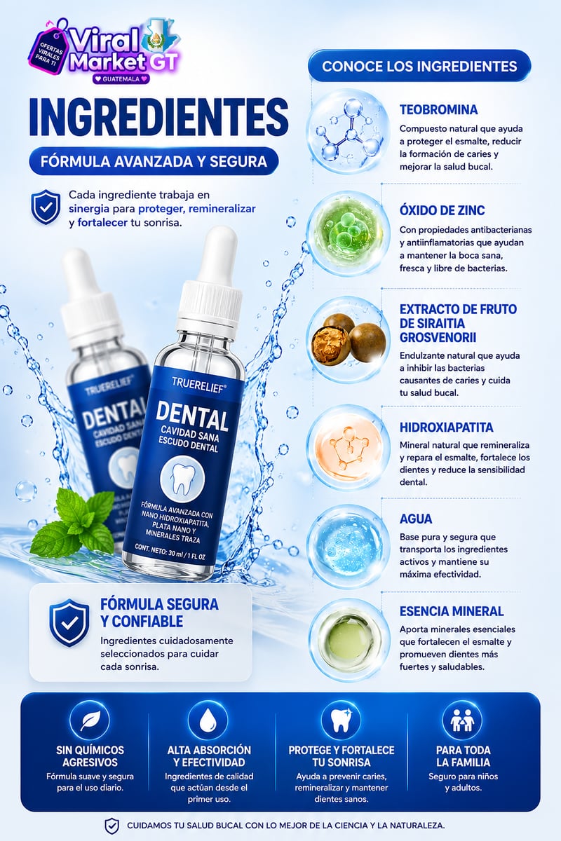 🦷Reparación Dental Elimina Caries, Placa y Sarro - 🛡️ Escudo Natural restaurador Para Esmalte Avanzado 🦷¡Dile adiós a las caries de forma natural y efectiva!🦷