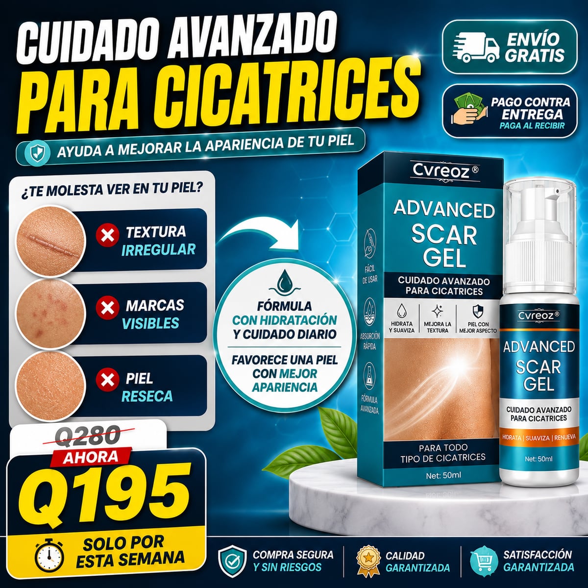 GEL SCAR AVANZADO / TRANSFORMA LA APARIENCIA DE TUS CICATRICES