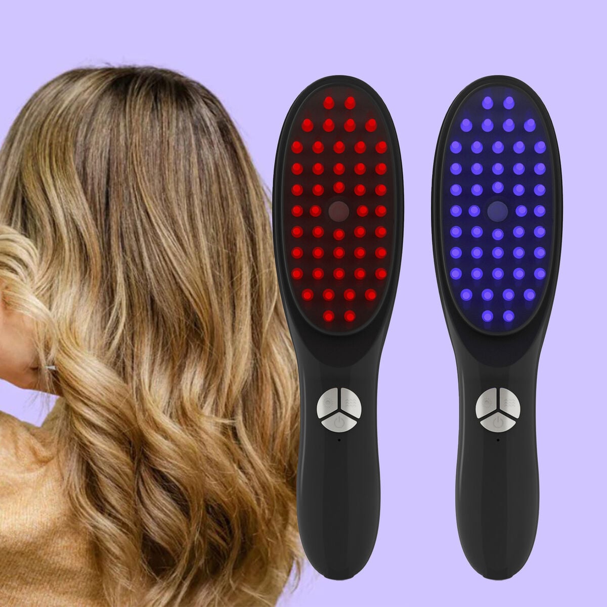 Cepillo Alisador Con Luz Led Terapéutica + Envío de regalo