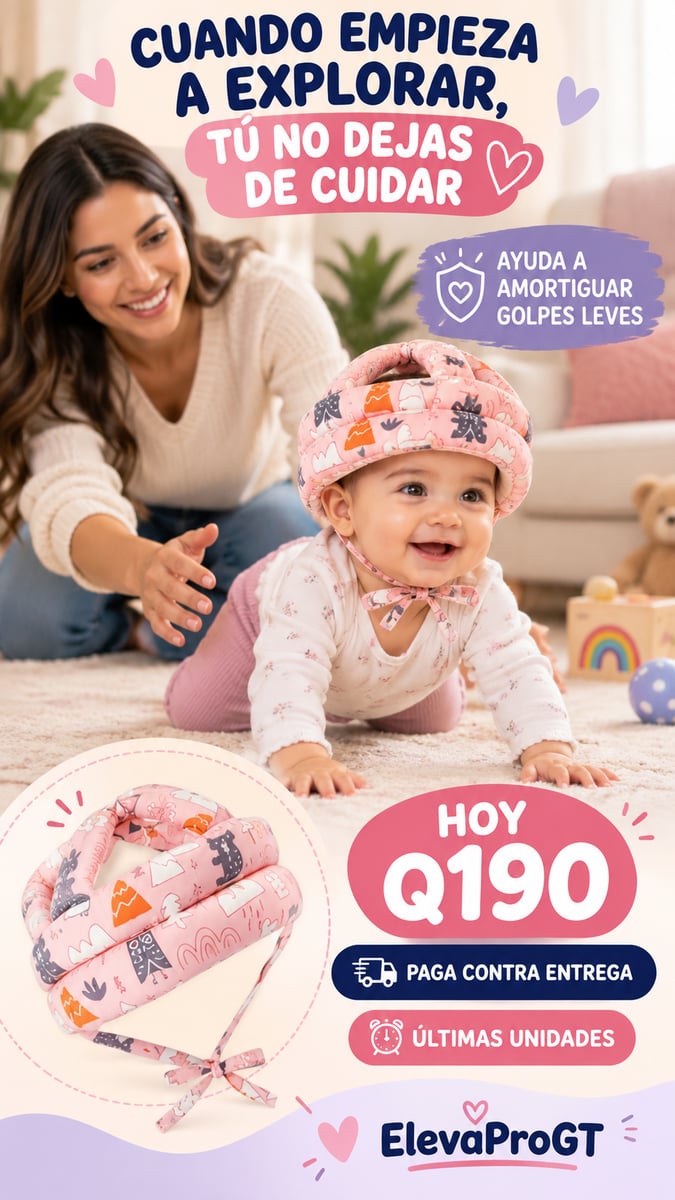 CASCO BEBE PROTECTOR COLOR ROSA