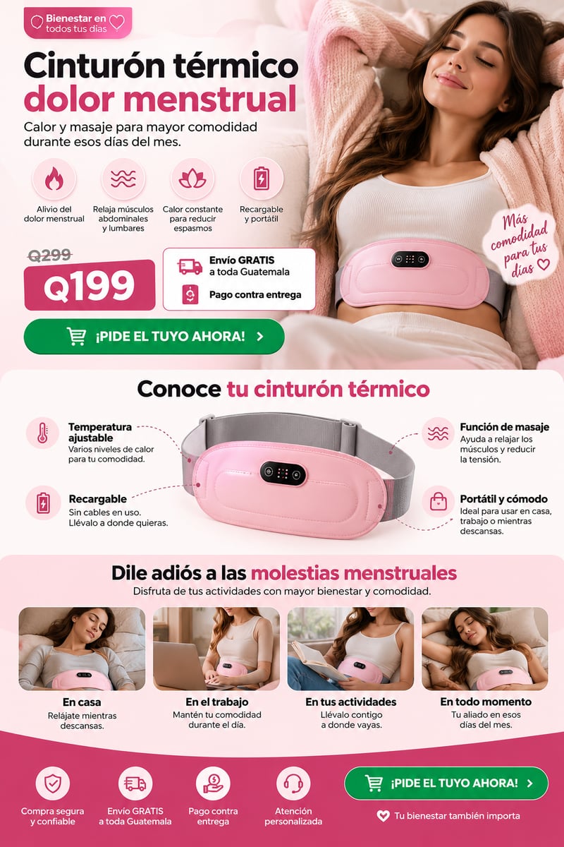 Cinturón térmico dolor menstrual