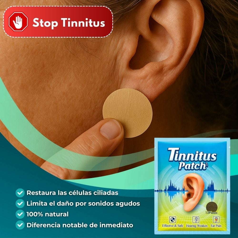 PARCHES PARA ZUMBIDO DE OIDO, TINNITUS Y ACÚFENOS PACK 12 UD - TINICALM™ + ENVIO GRATIS 🎁