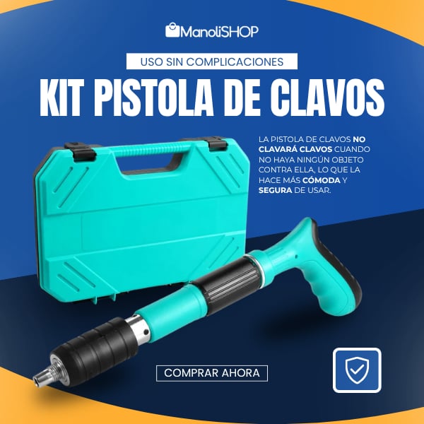 Kit Pistola de Clavos Completo 🚨 ÚLTIMO DIA DE PROMOCIÓN 🚨