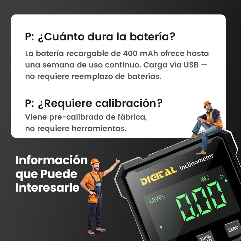 Medidor de ángulo digital magnético de 4 caras con láser