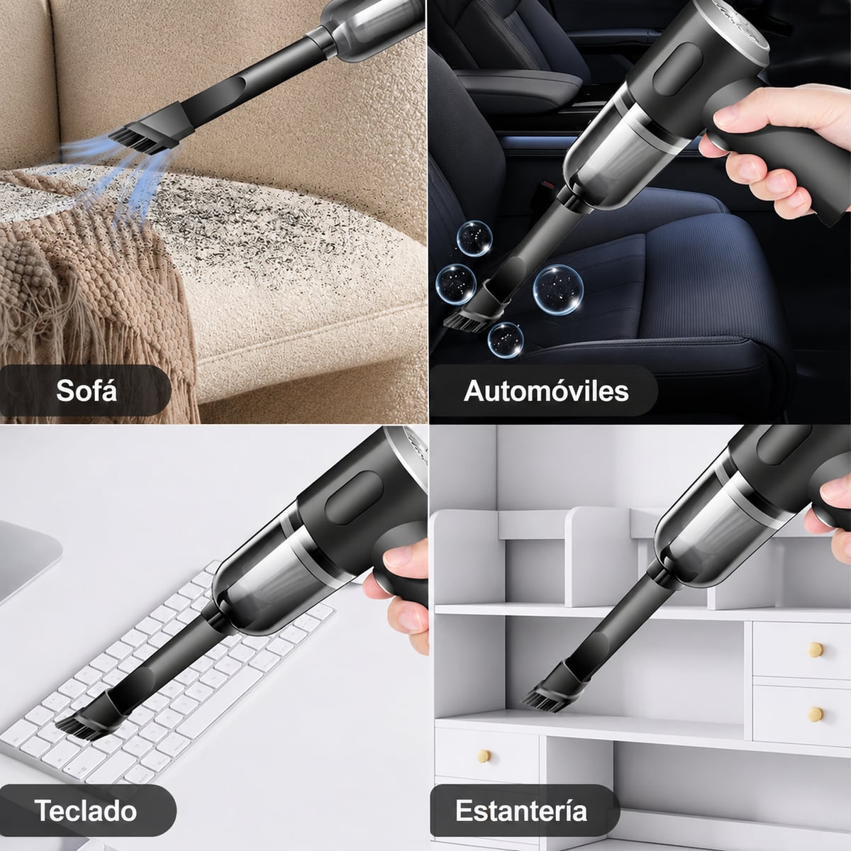 Aspiradora de Mano 3 en 1 Recargable y Portátil