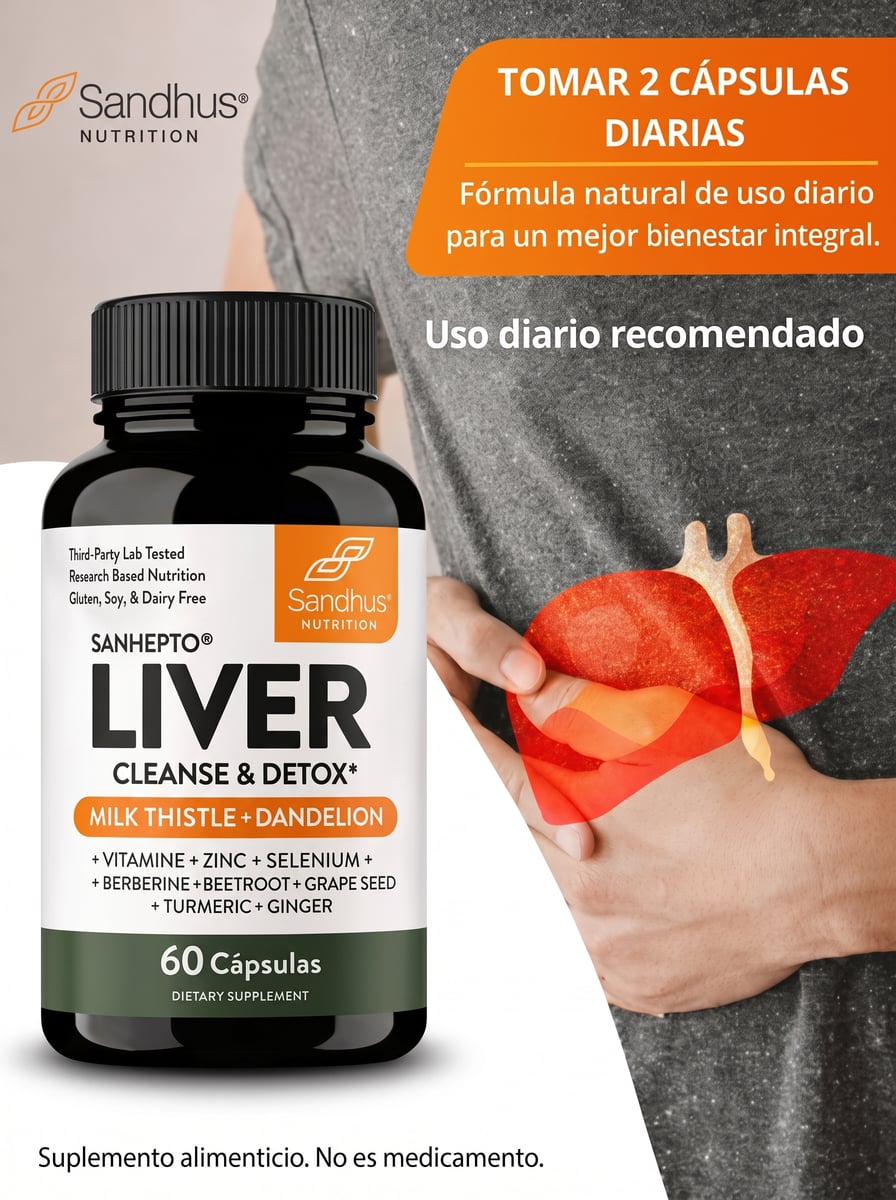 💛 LIVER CLEANSE™ - Detox Premium 60 Cápsulas + Envío Gratis