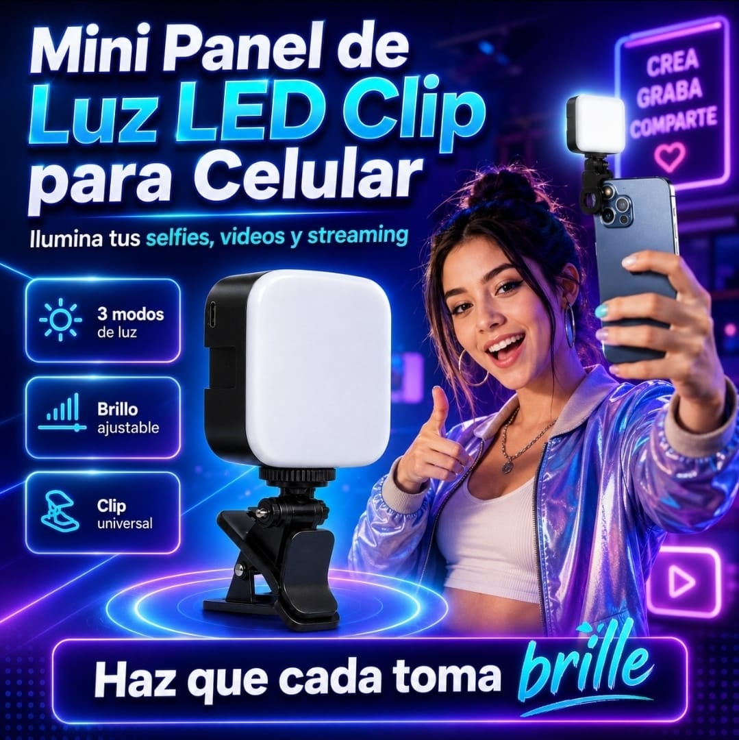 Mini Panel de luz LED para Celular