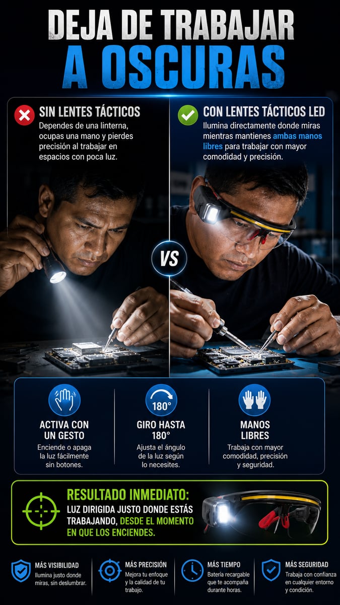 Lentes Tacticos Inteligentes 2 en 1