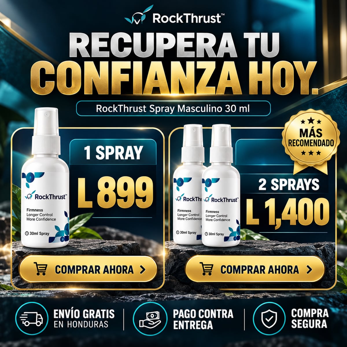 RockThrust™ - Spray Para Erecciones Duras Como Una Roca En 43 Segundos