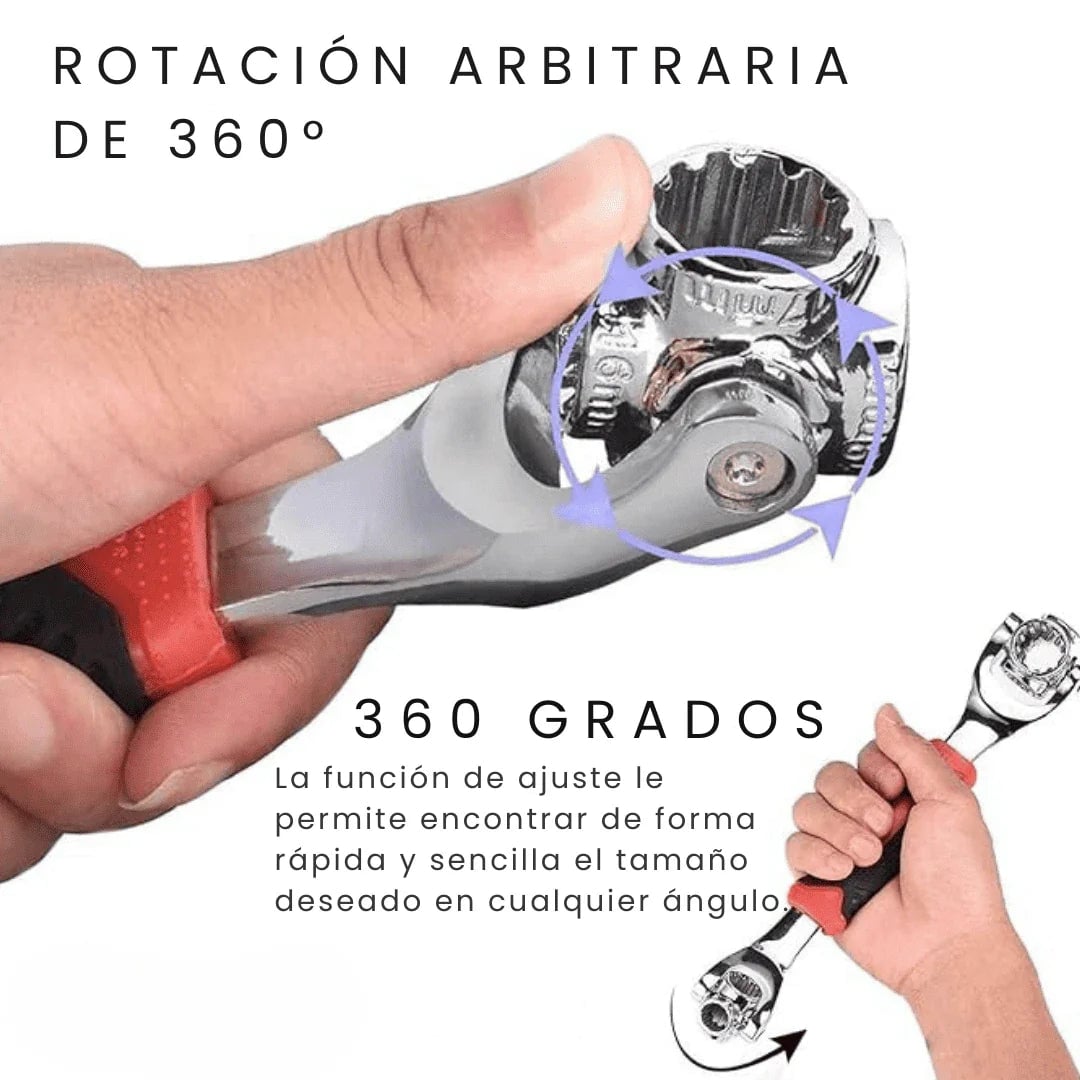 Llave Dado Universal 8 En 1 Giro 360°🔥🔧