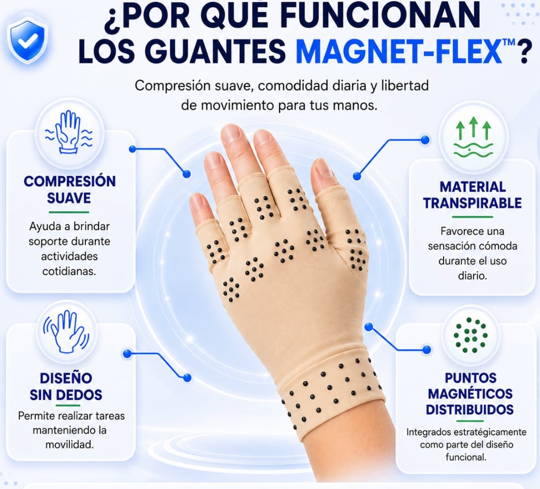 MAGNET-FLEX™ GUANTES DE COMPRESIÓN TERAPÉUTICOS + ENVIO GRATIS 🇬🇹