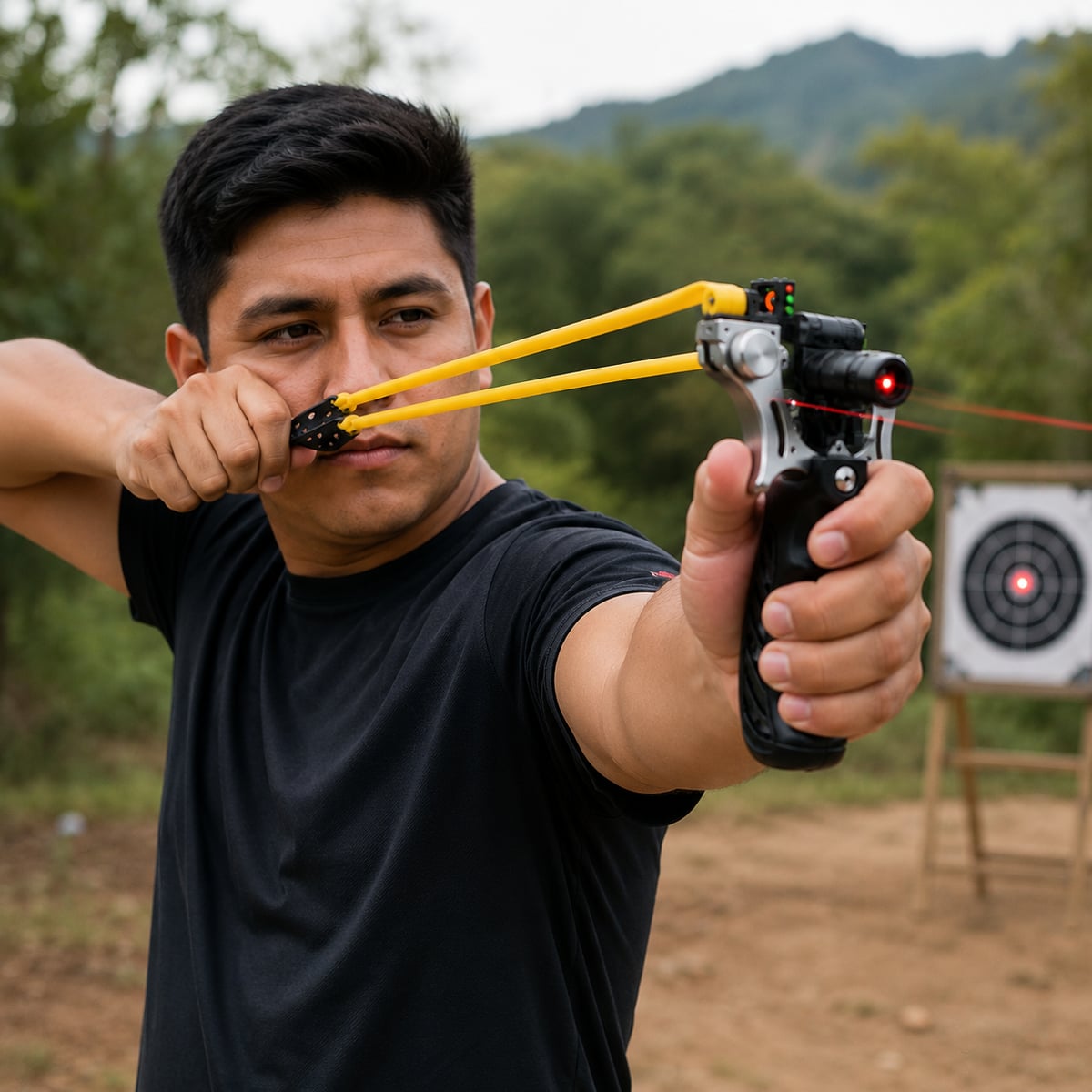 🔥 Resortera Premium con Mira Láser Ajustable | Precisión y Calidad Profesional 🎯