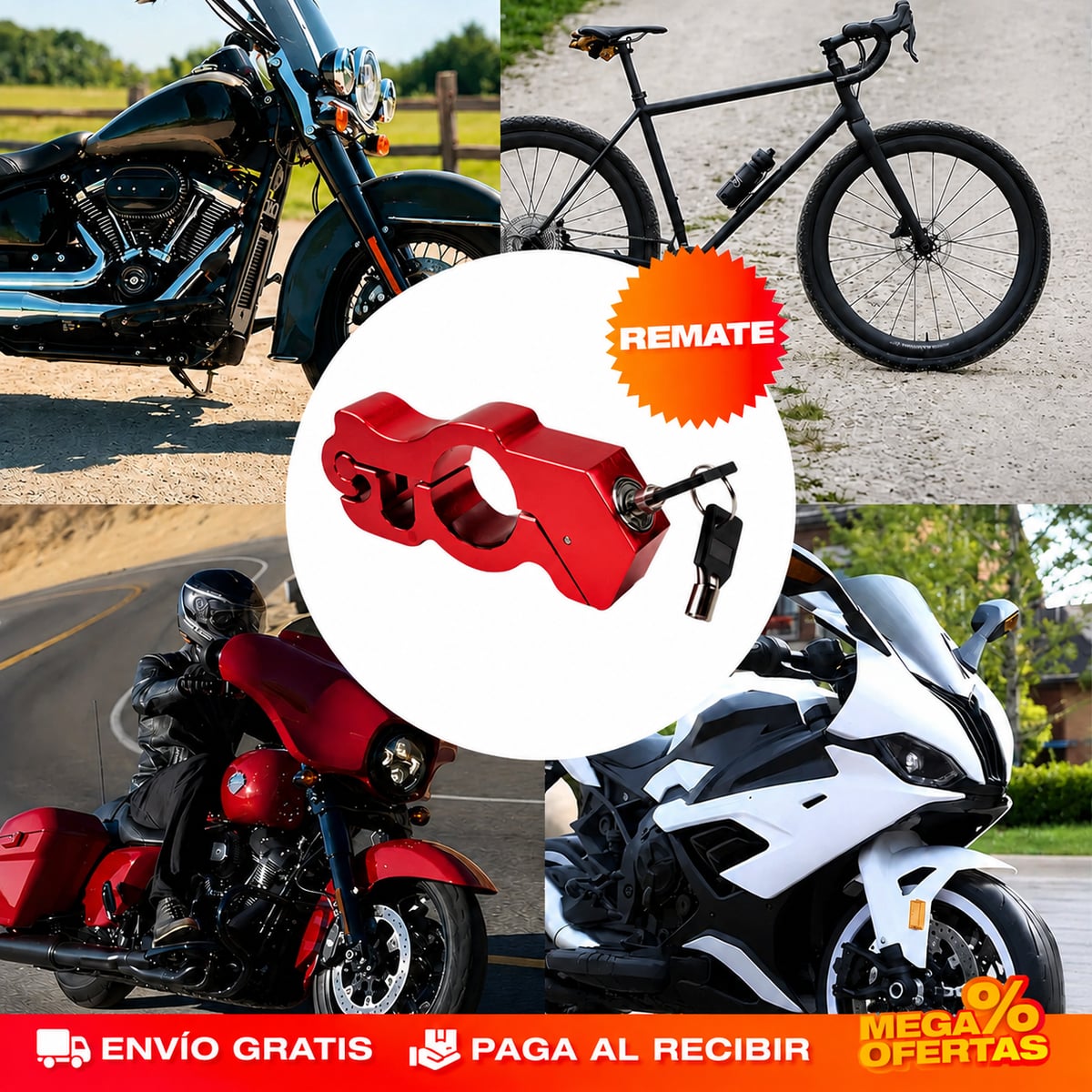Cerradura Antirrobo para Motocicleta