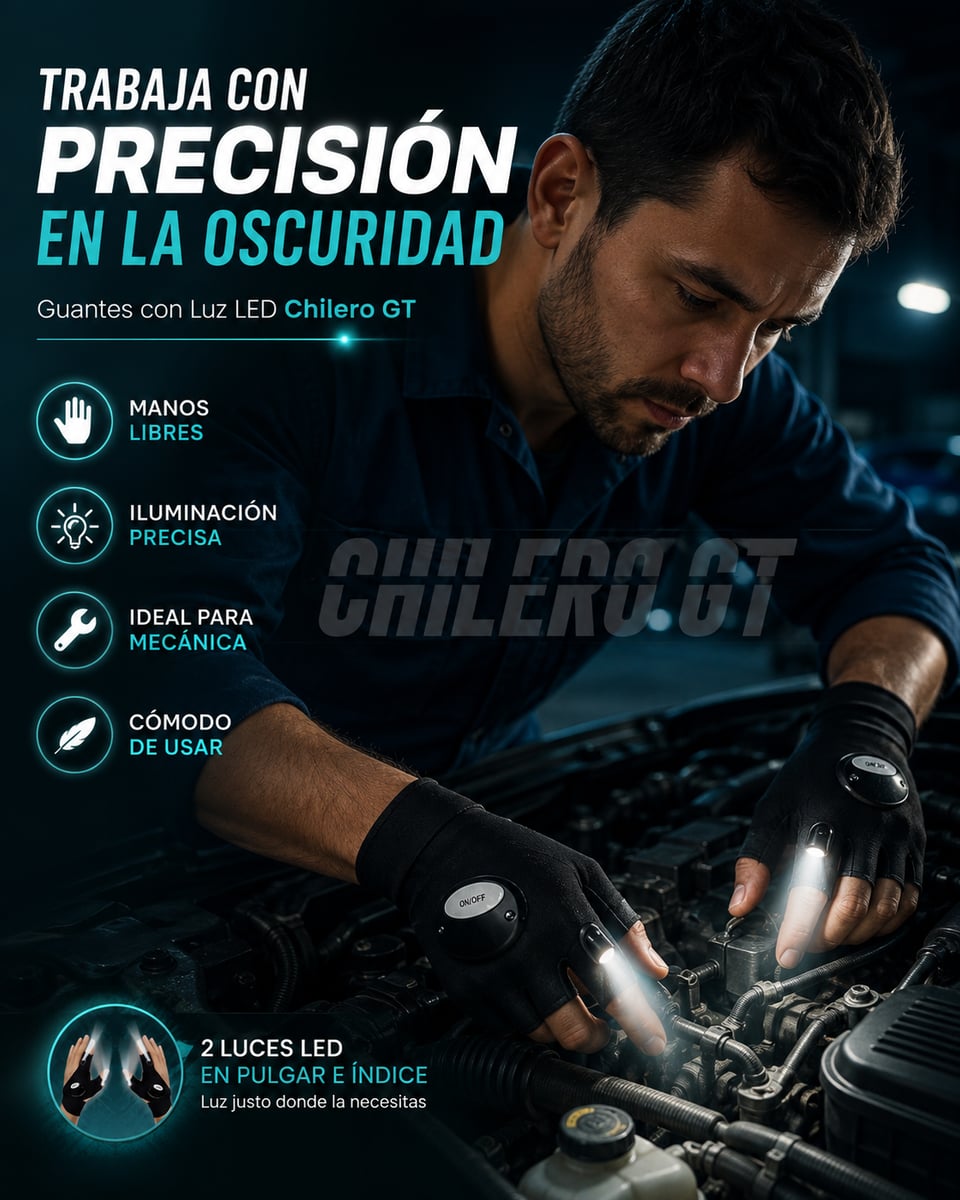 Guantes LED Manos Libres – Ilumina Justo Donde Trabajas