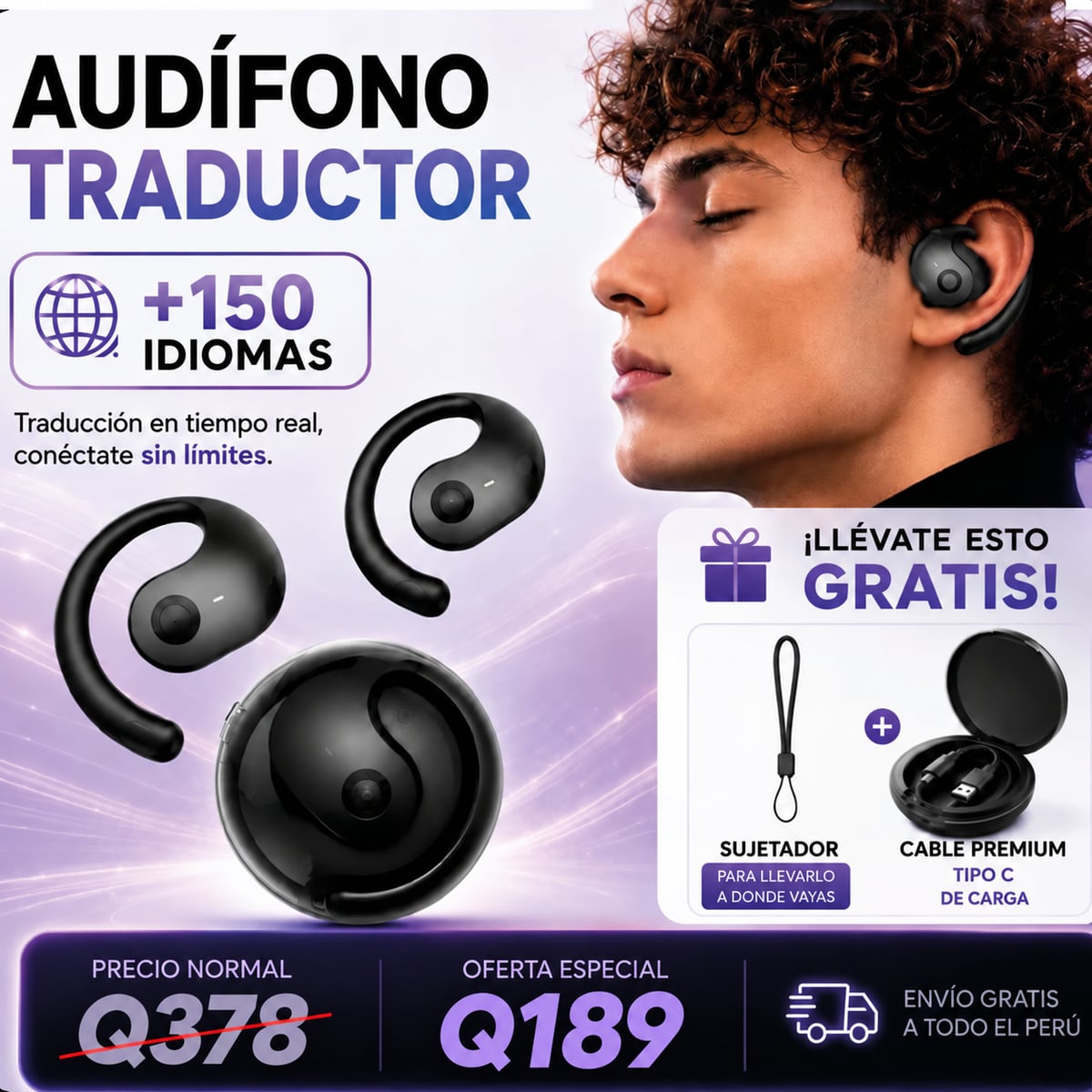 Audífonos Traductores Inteligentes +150 Idiomas y escucha tu música