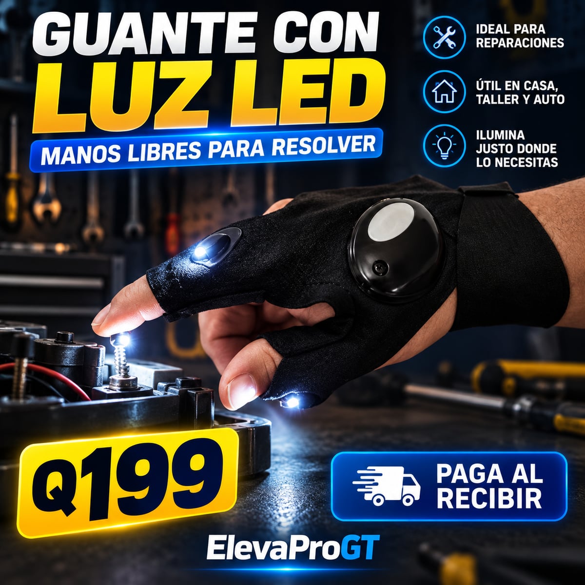 Guante con Luz LED
