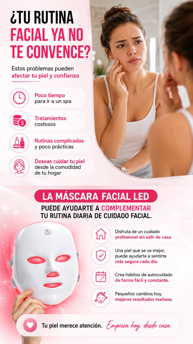 Mascara de tratamiento Facial Led + ENVIO GRATIS