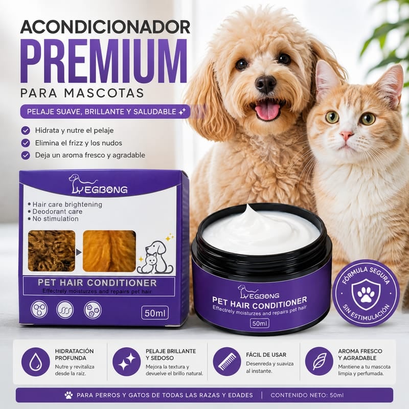 Acondicionador para Mascotas – Hidratación, Brillo y Suavidad para el Pelaje