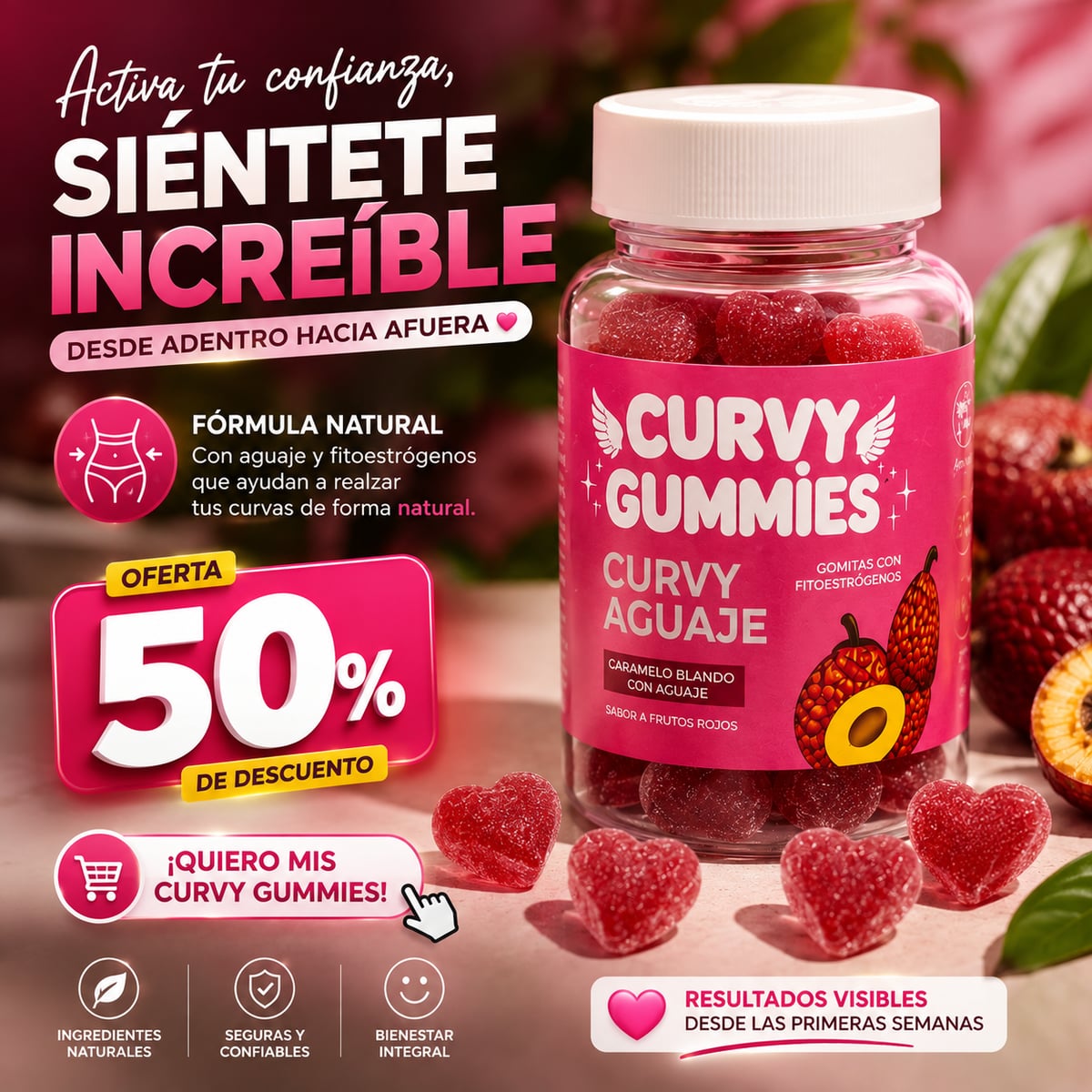 Curvy Gummies™ - Curvas más definidas, piel más radiante - todo en una gomita