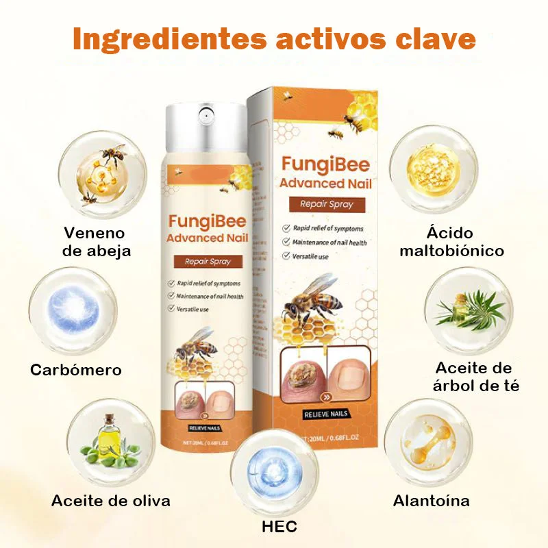 Spray reparador de uñas con veneno de abeja